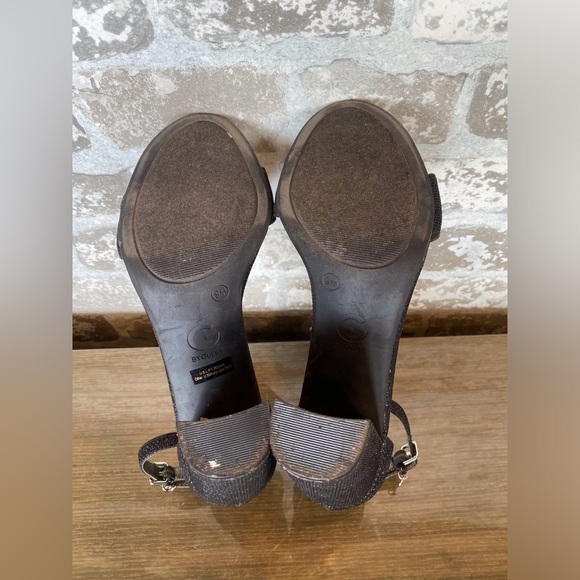 Like New G by Guess Black Sparkly Block Heels - Picture 5 of 7